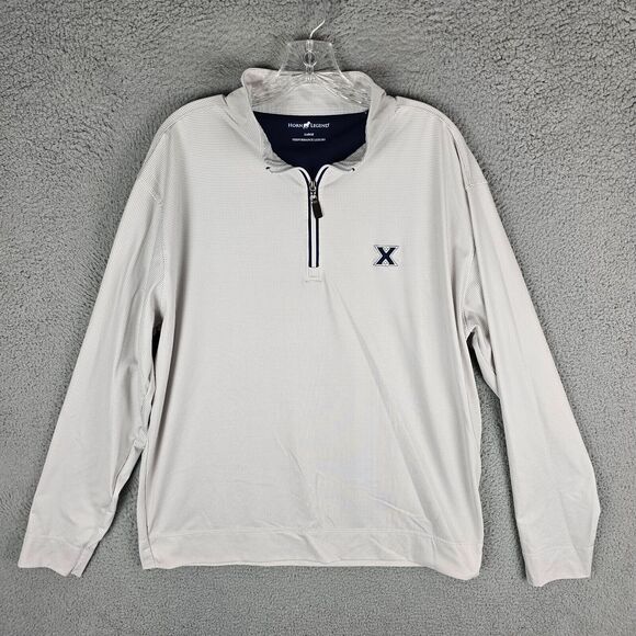 Xavier Pullover Mens Large Horn Legends 1/4 Zip Long Sleeve Performance Luxury
